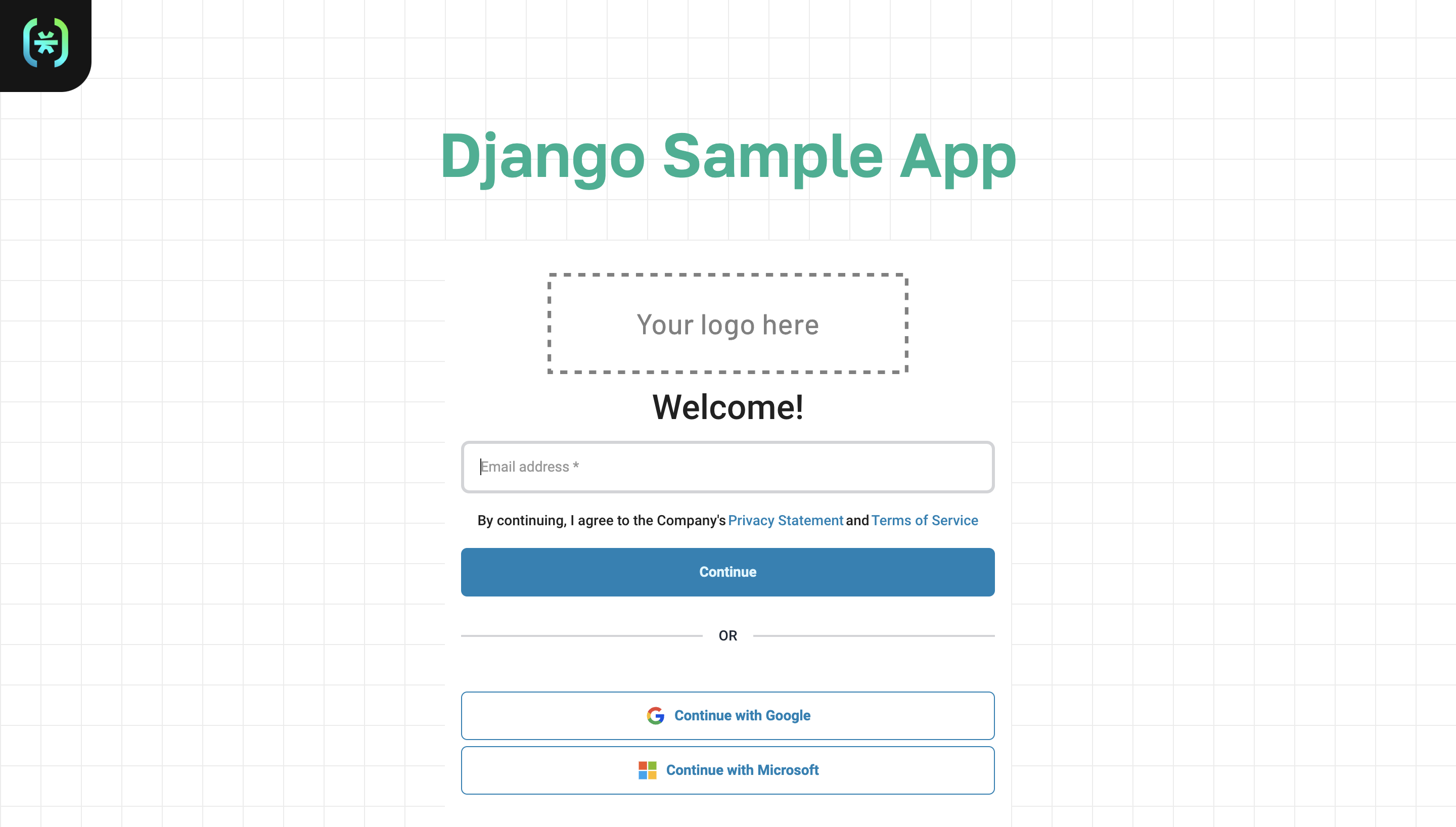 Home Login Django app