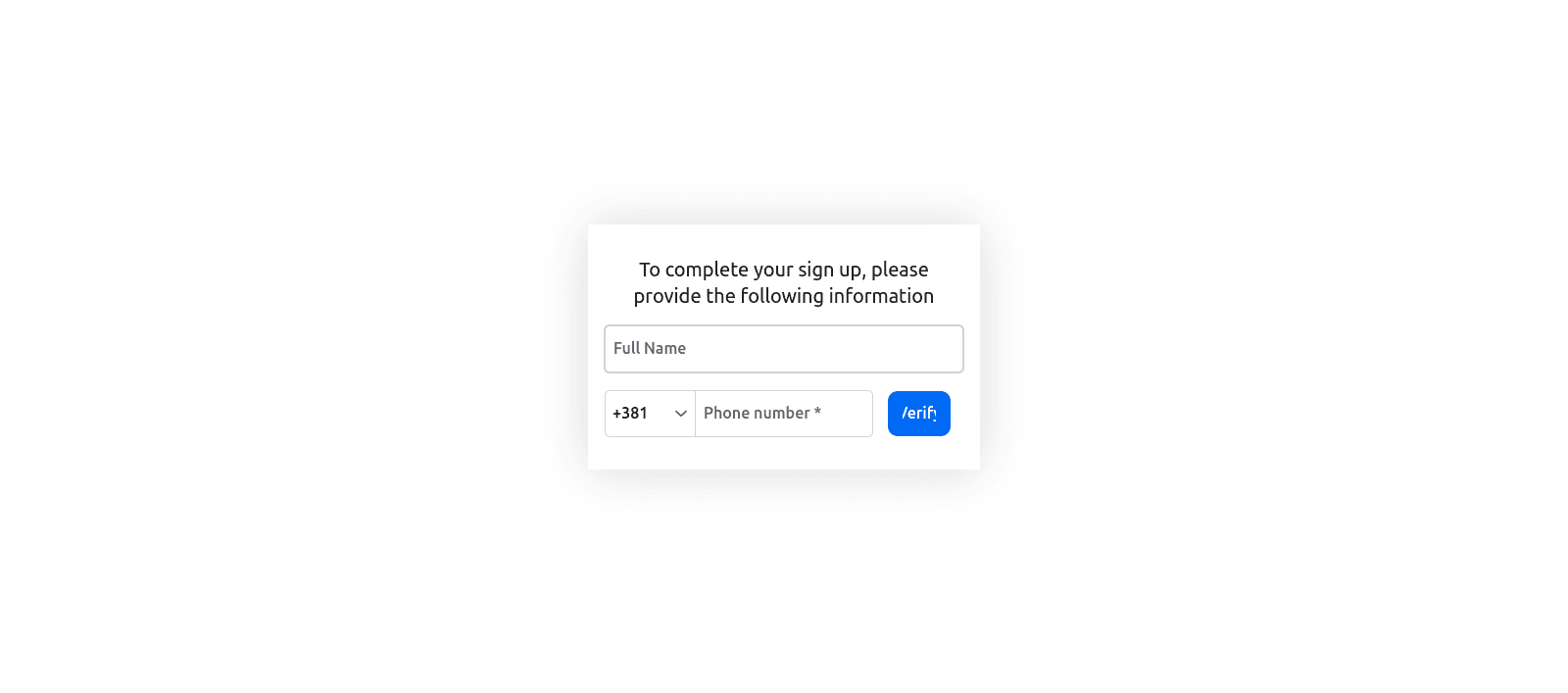 Fig: Descope login SMS OTP MFA