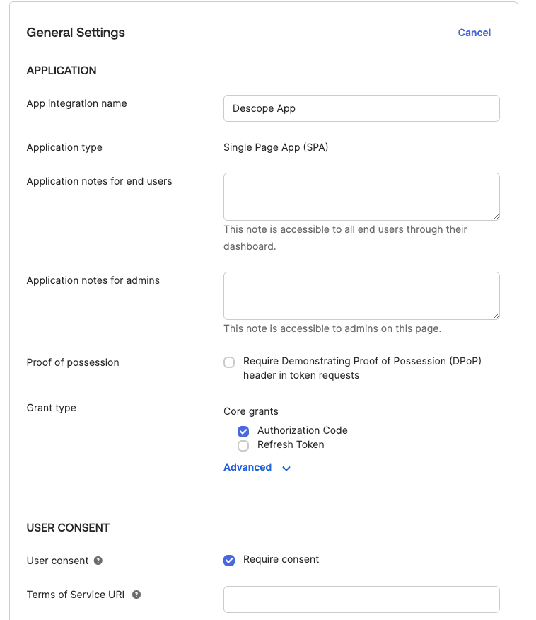 Fig: Configuring app integration settings