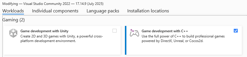 Fig: Selected gaming components