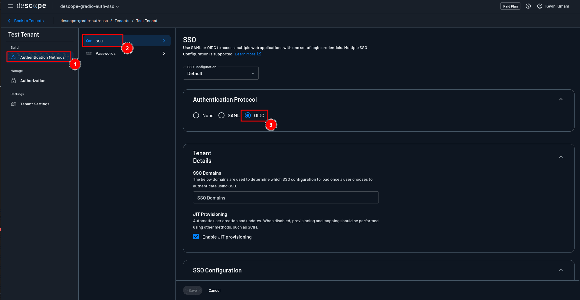 Fig: Selecting authentication protocol