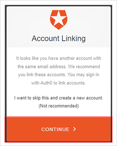 Auth0 account linking