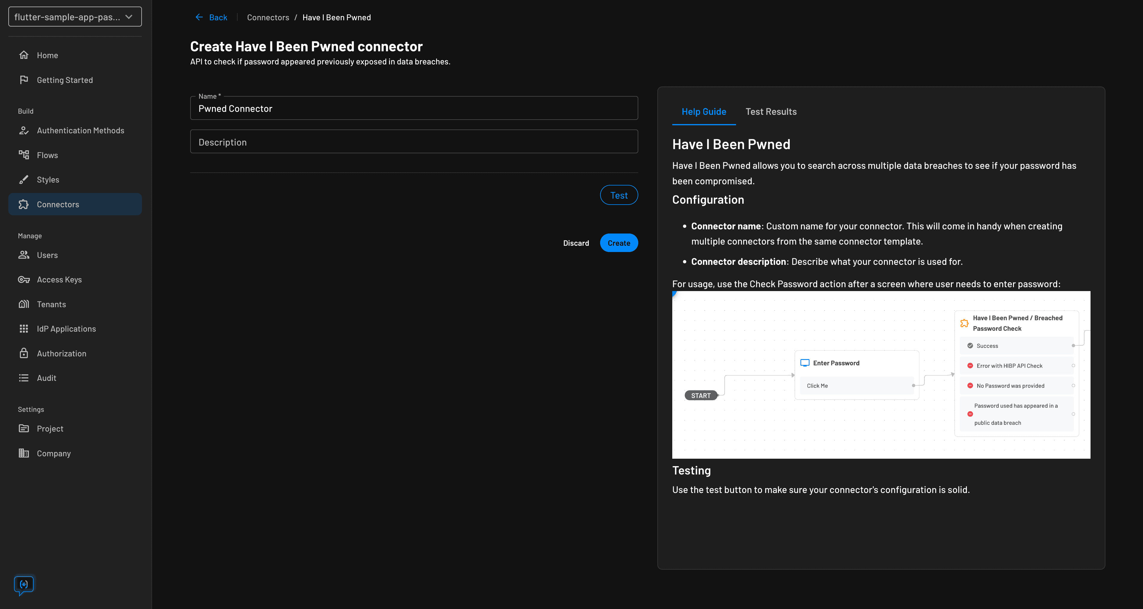 Descope Have I Been Pwned connector image