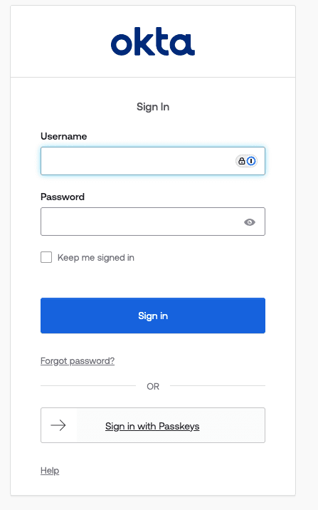 Fig: Sign-in interface with passkeys option