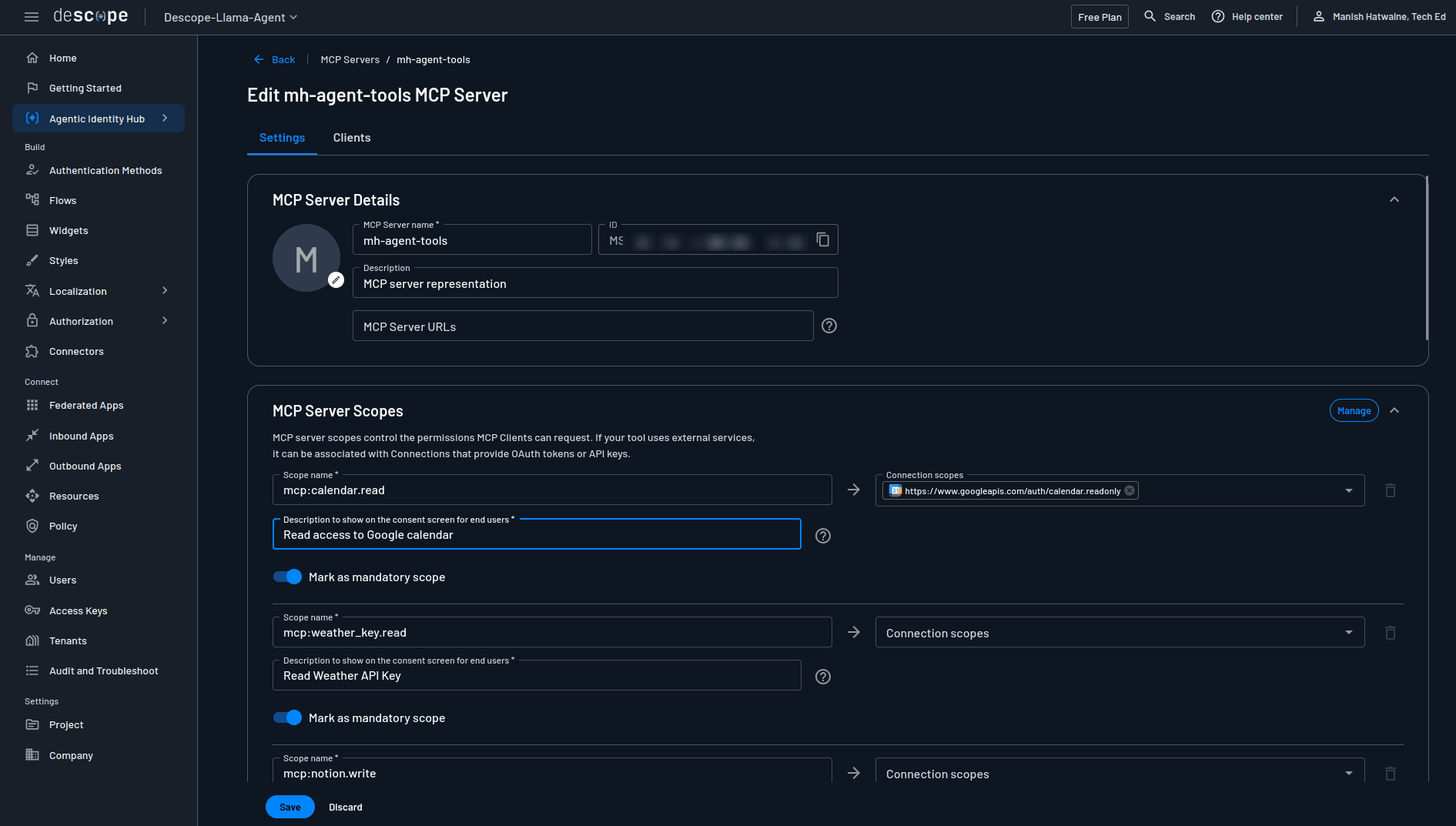 Descope: MCP server configuration