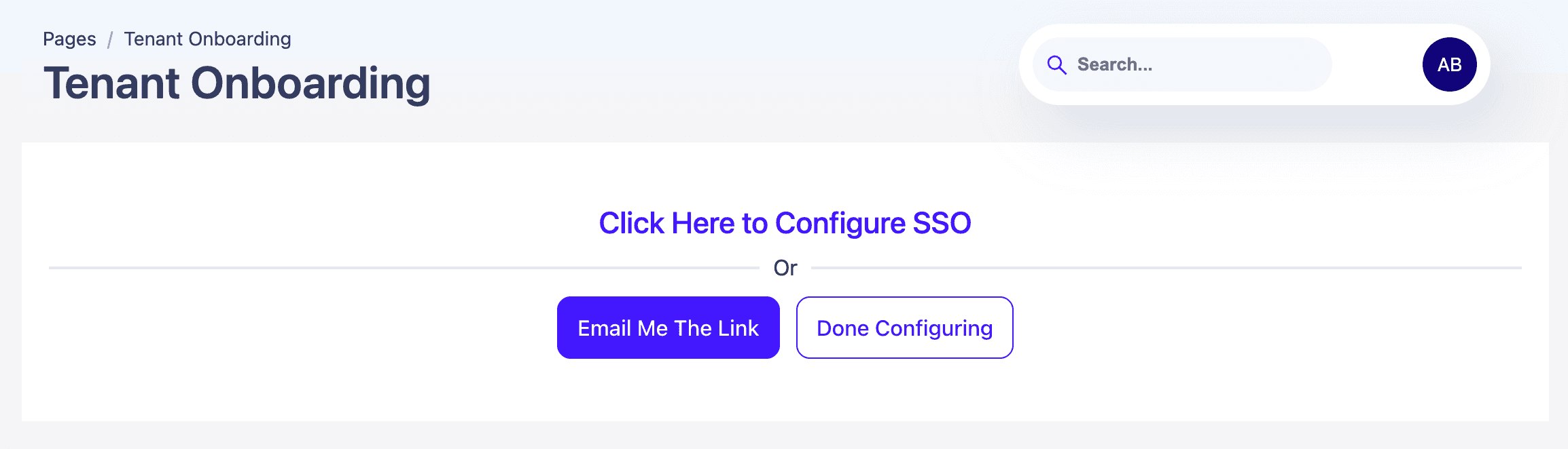 Fig; The Descope SSO setup suite interface