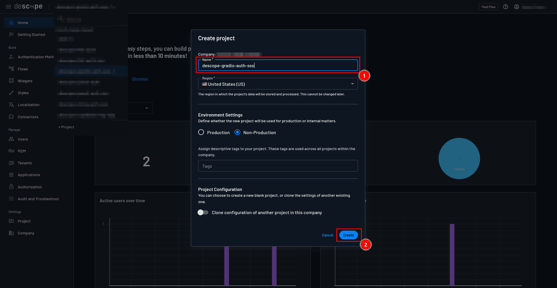 Fig: Providing project details