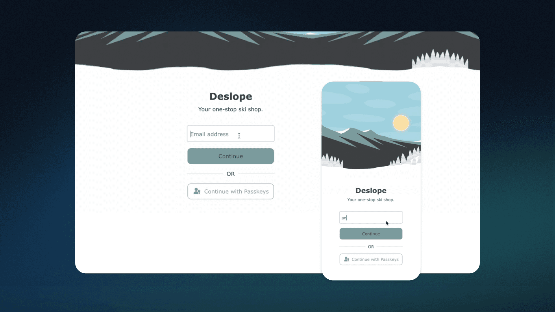 Fig: An example of Descope Native Flows in action