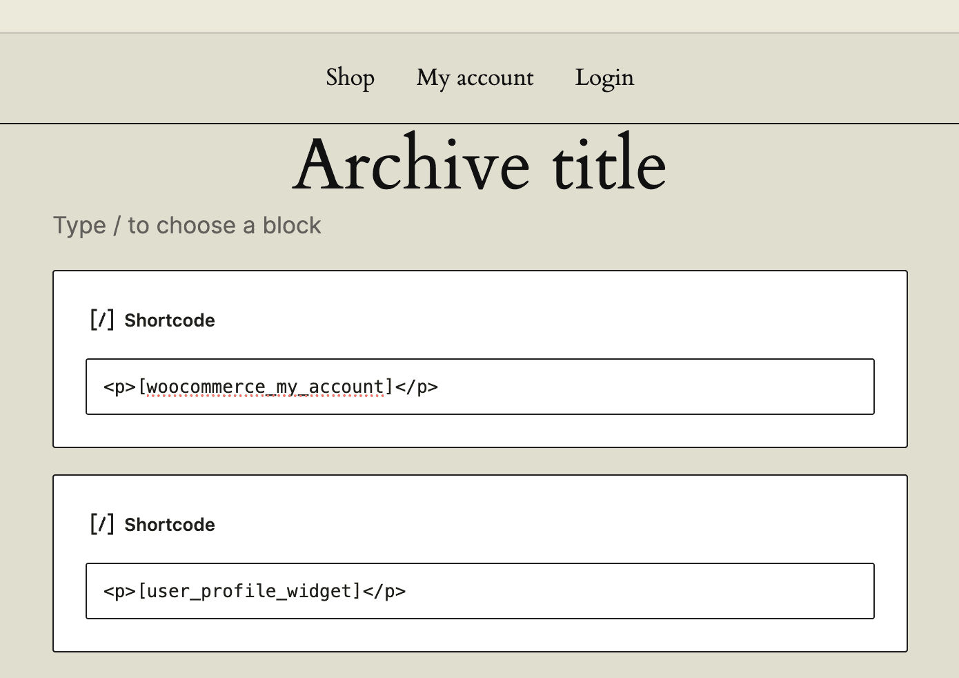 Fig: Viewing the shortcode