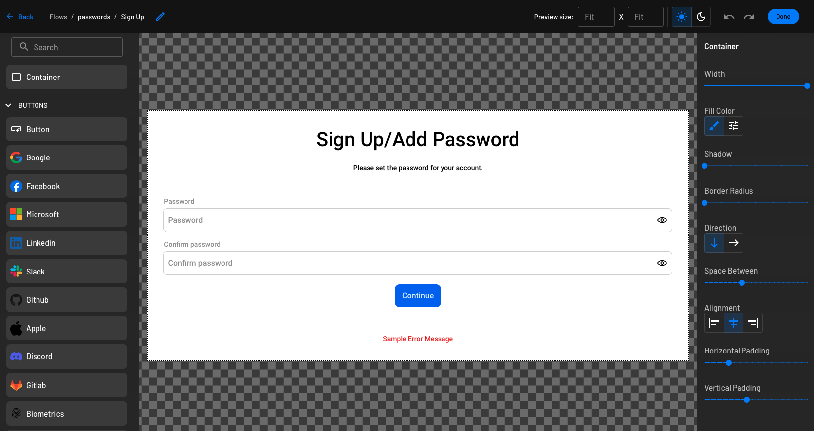 Password Screen Customization