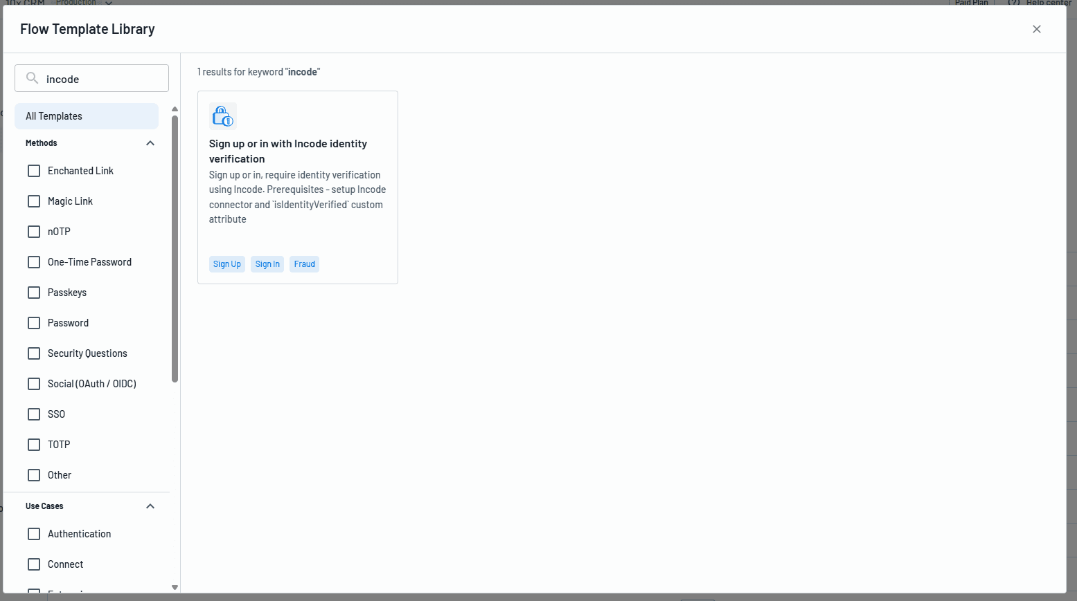 Descope Incode Connector Template