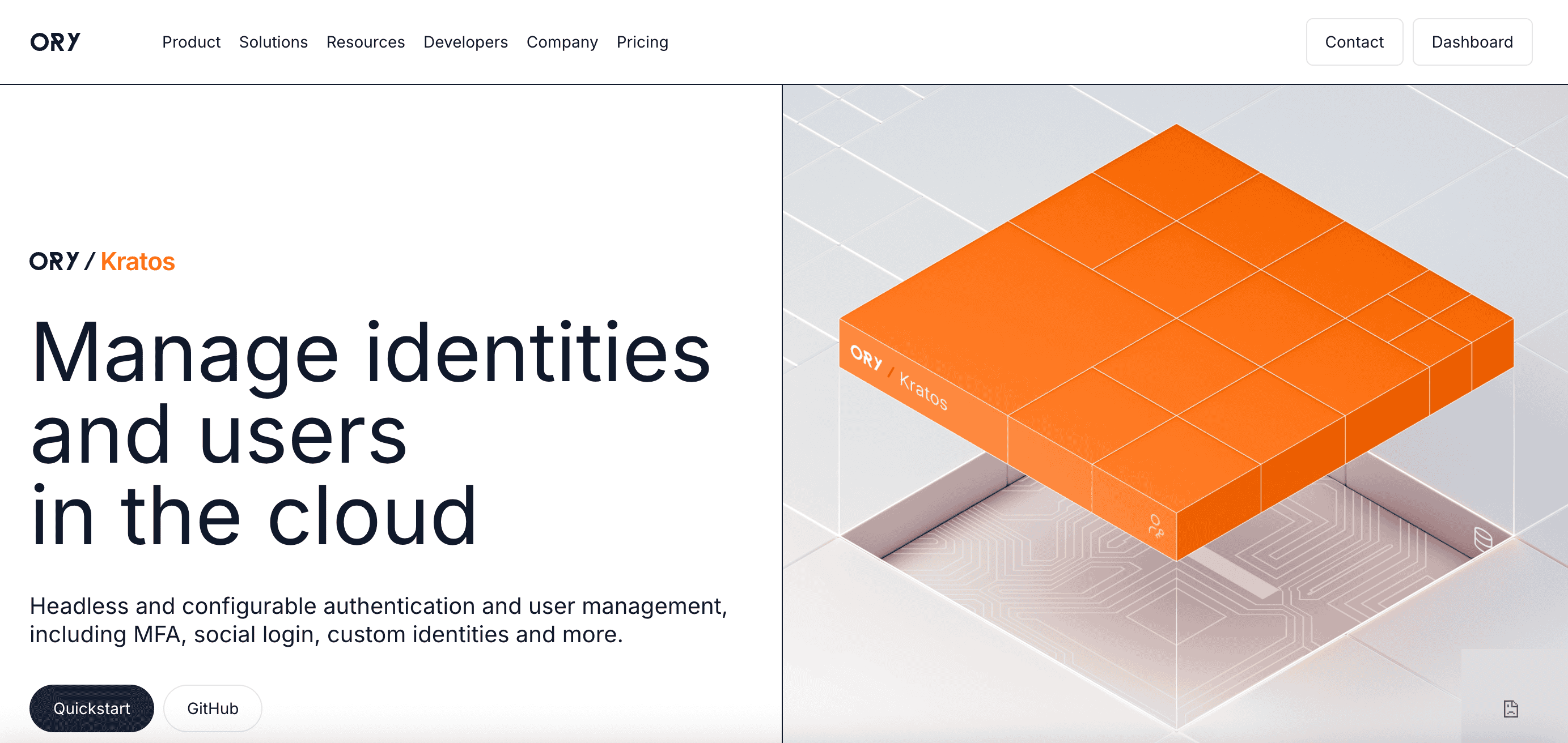 Ory Kratos homepage