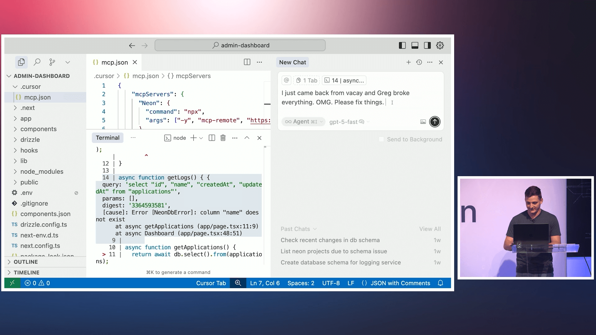 Fig: Landgraf showcases an MCP integration with Cursor