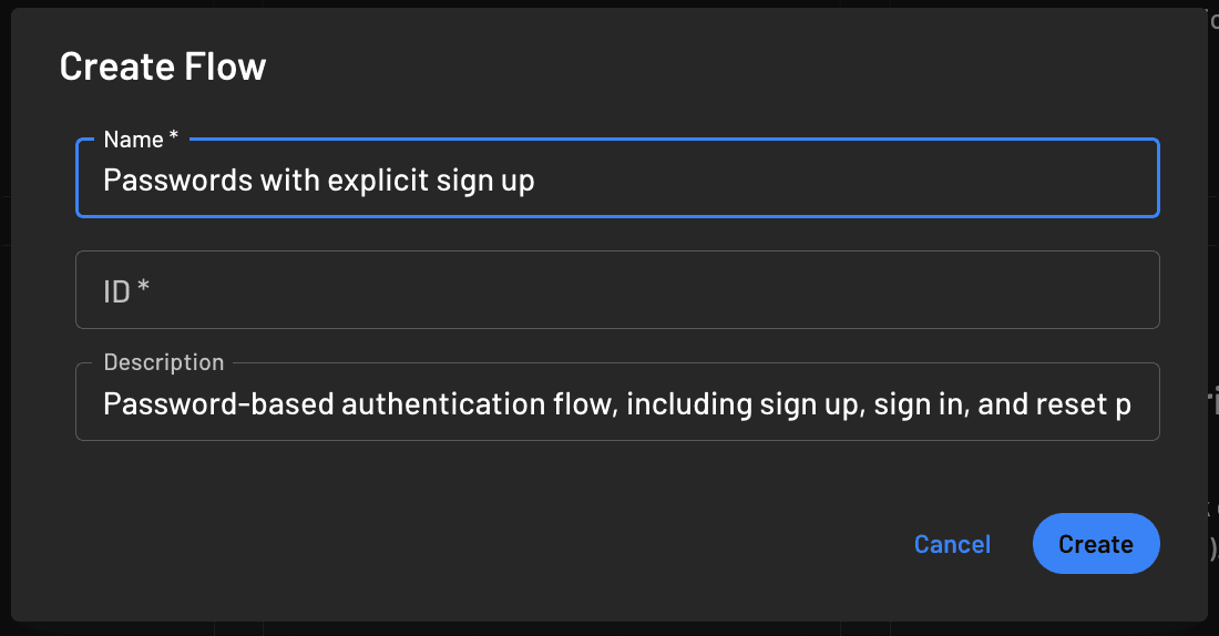 Fig: Login flow ID entry