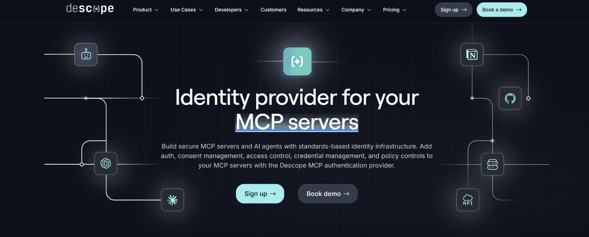 Descope MCP auth for MCP servers homepage