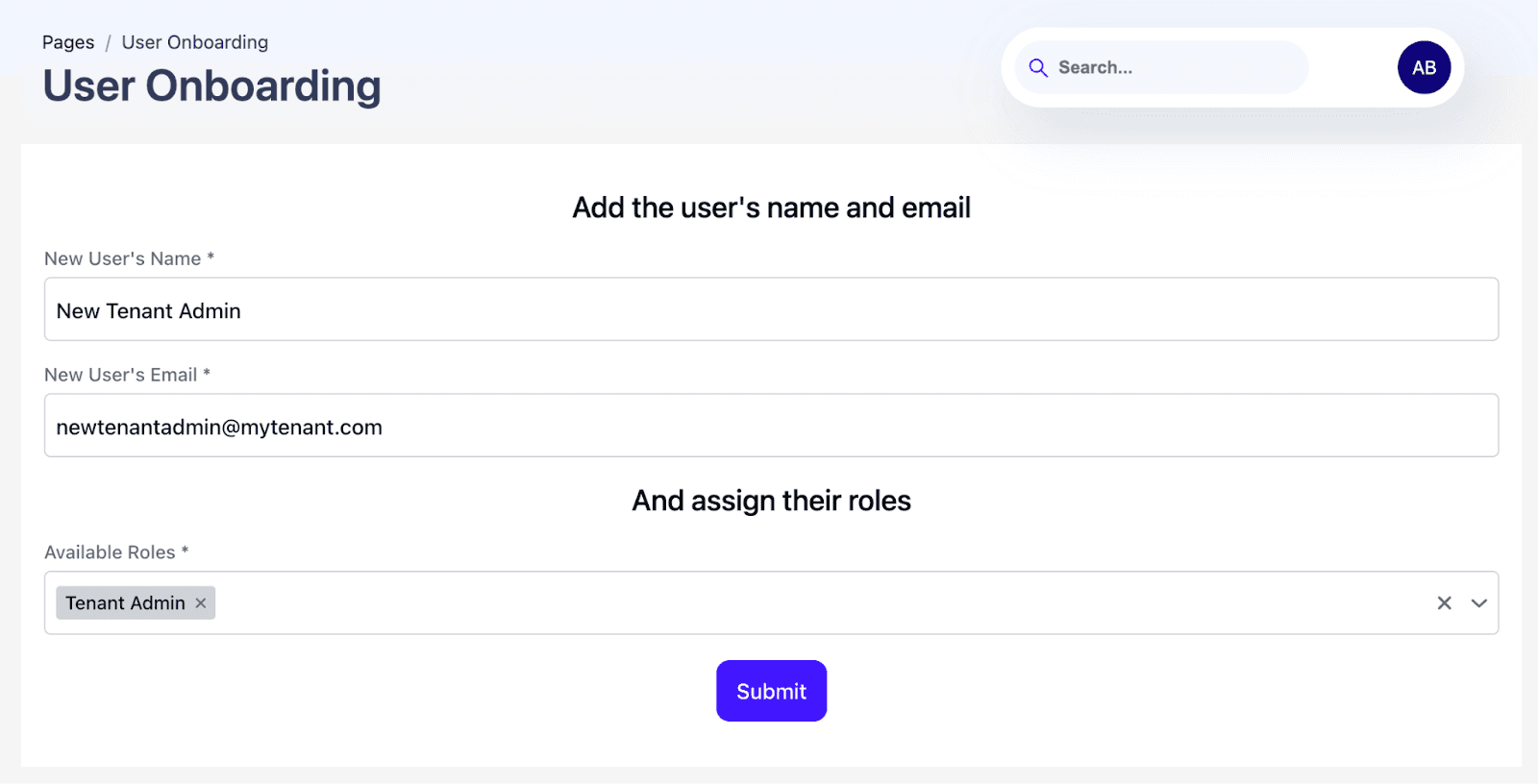 Fig: Onboarding additional admin users