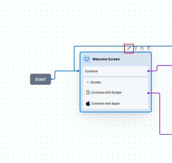 Fig: Edit Welcome Screen