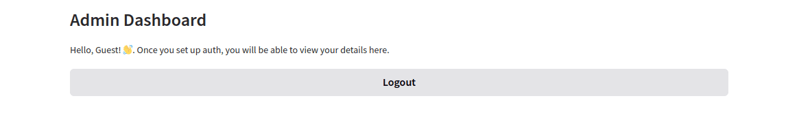 Fig: Admin dashboard