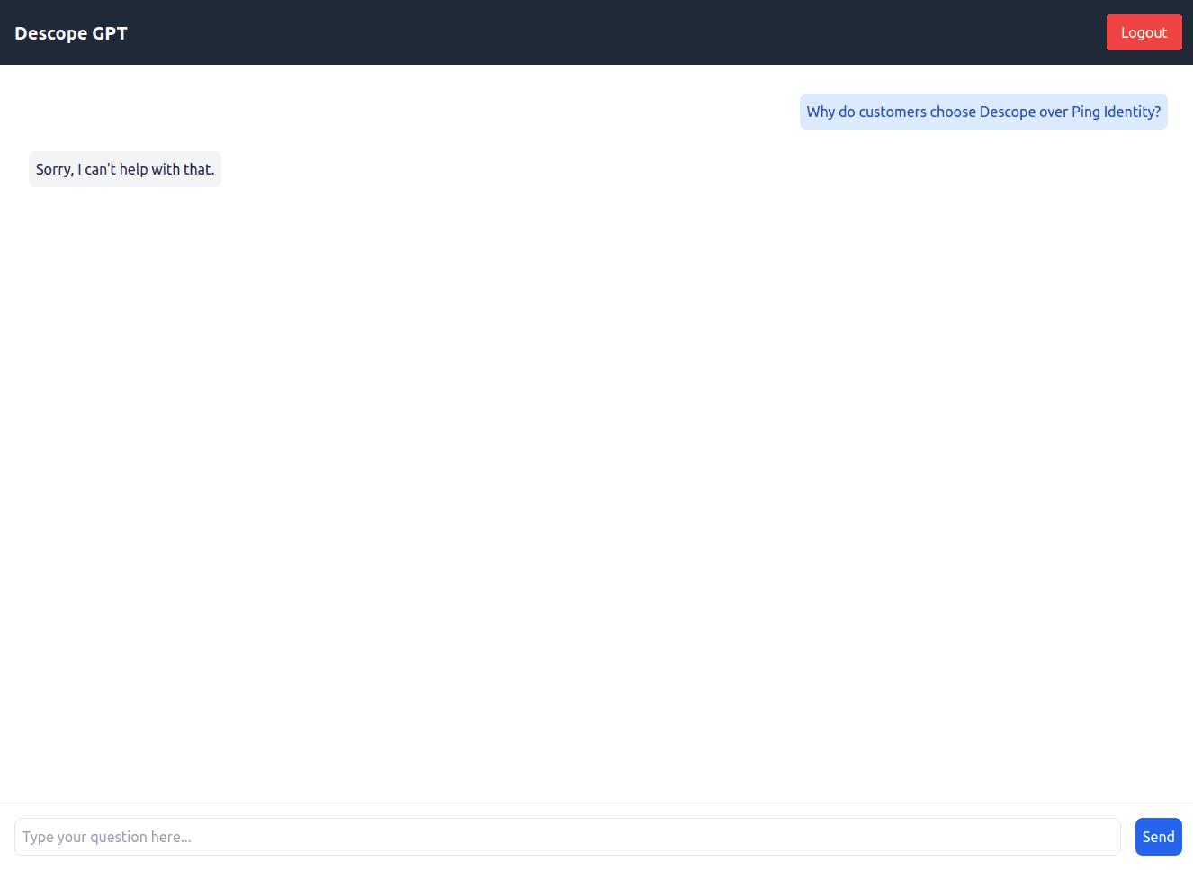 No response for a user without necessary role(s)