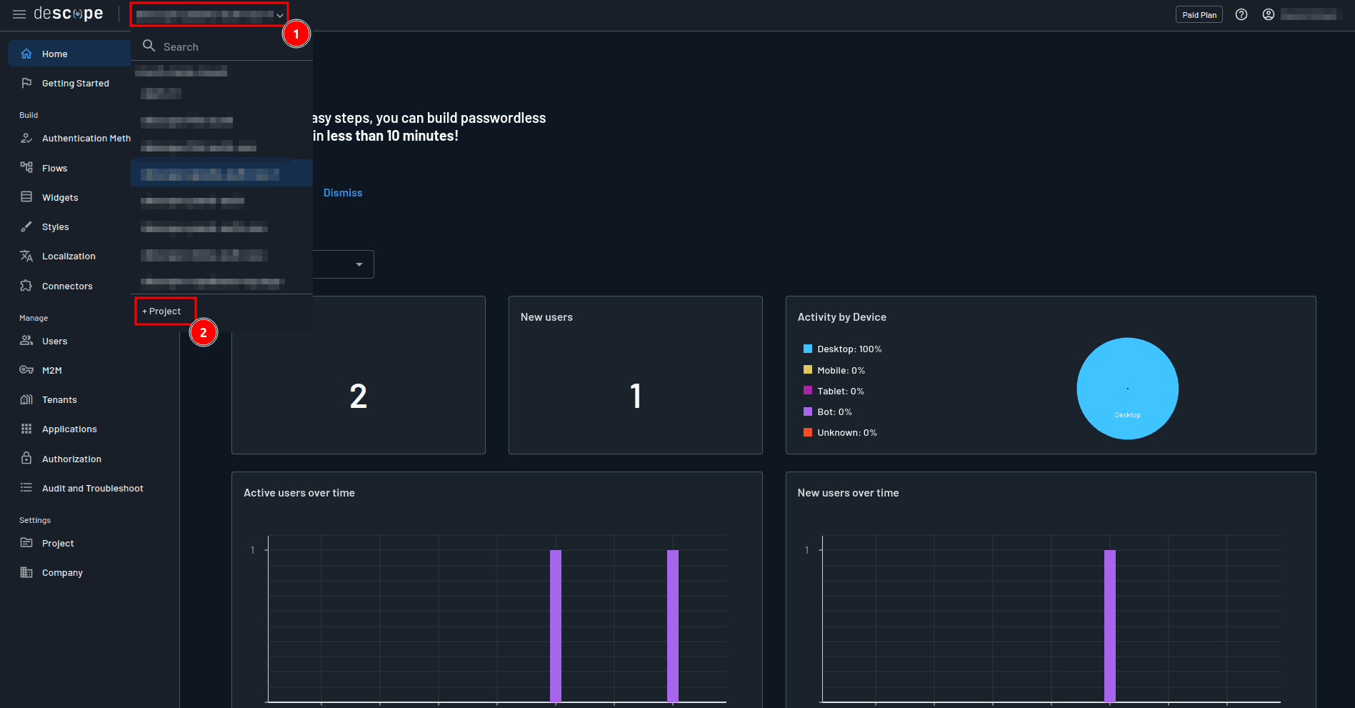 Fig: Creating a new project
