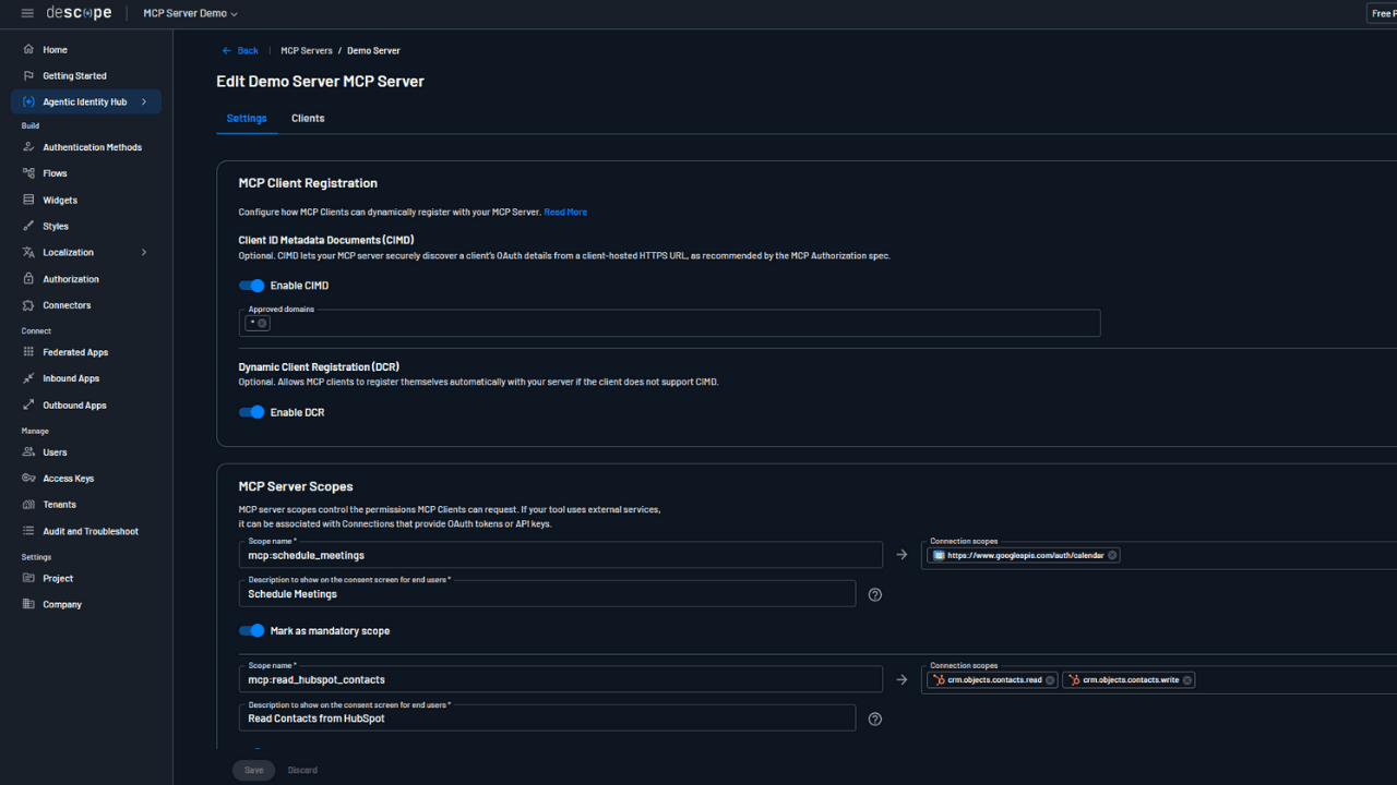 MCP server auth website image