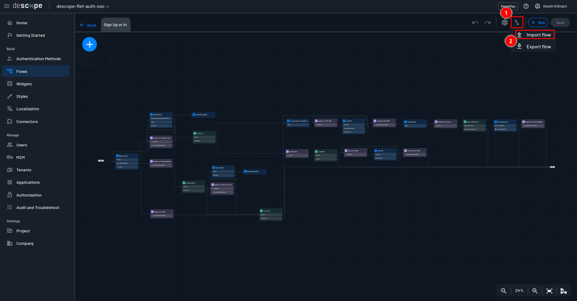 Fig: Importing a flow