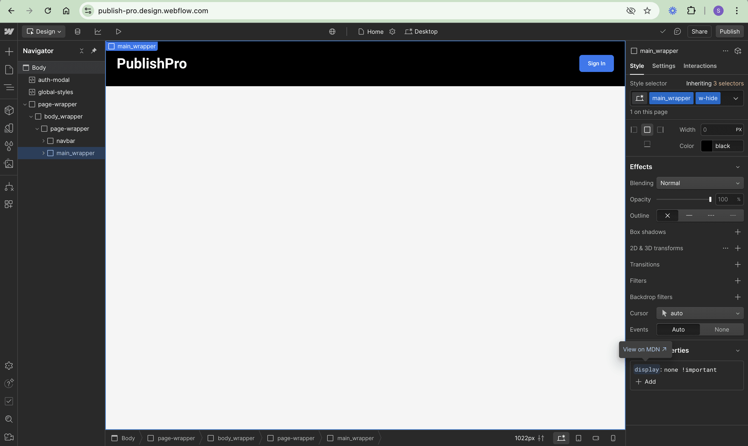 Hide dashboard body from authorized users