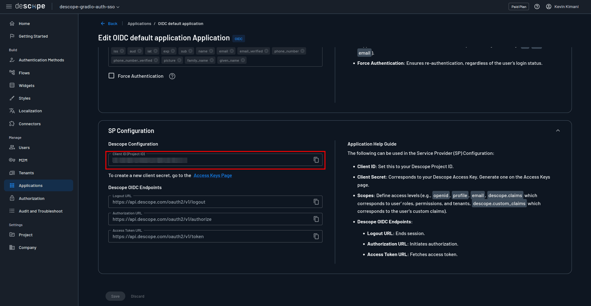 Fig: Obtaining the client ID