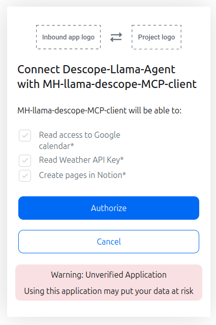 Fig: Descope: MCP server authorization
