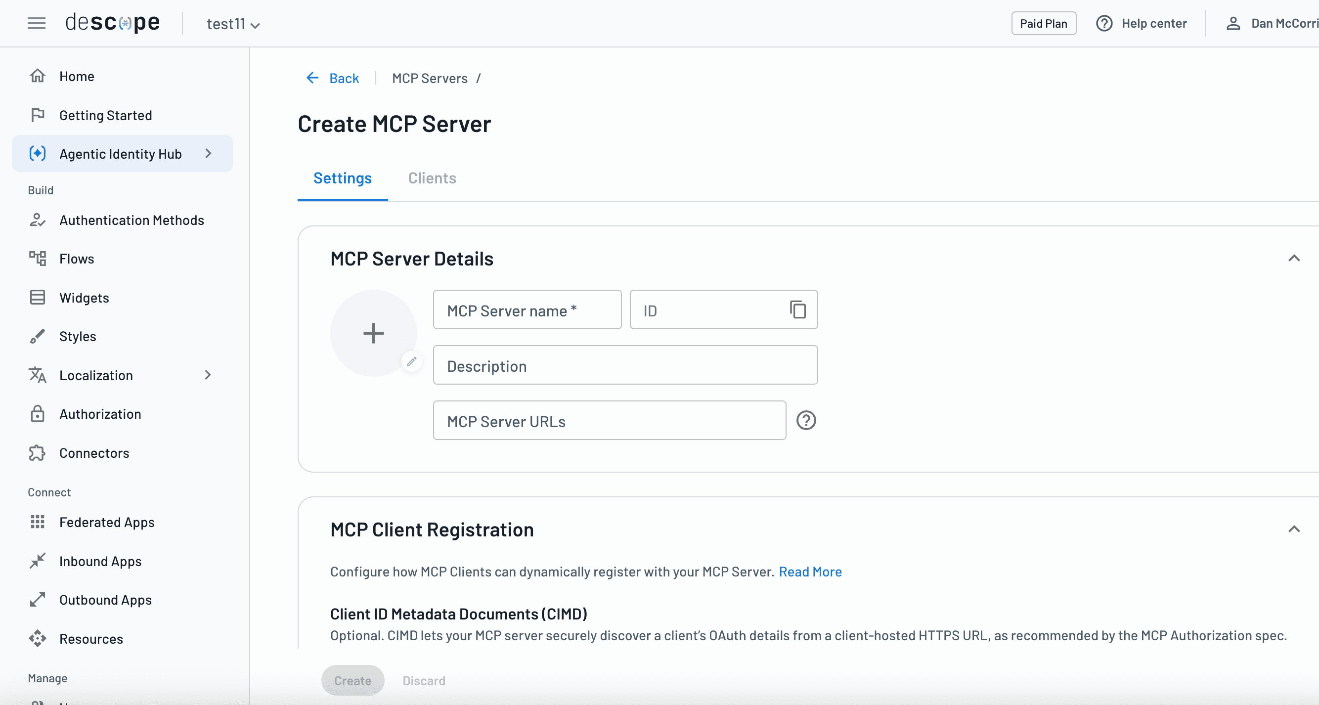 Integrate MCP access in Descope console