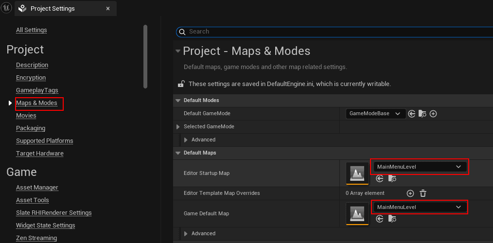 Fig: Change default map