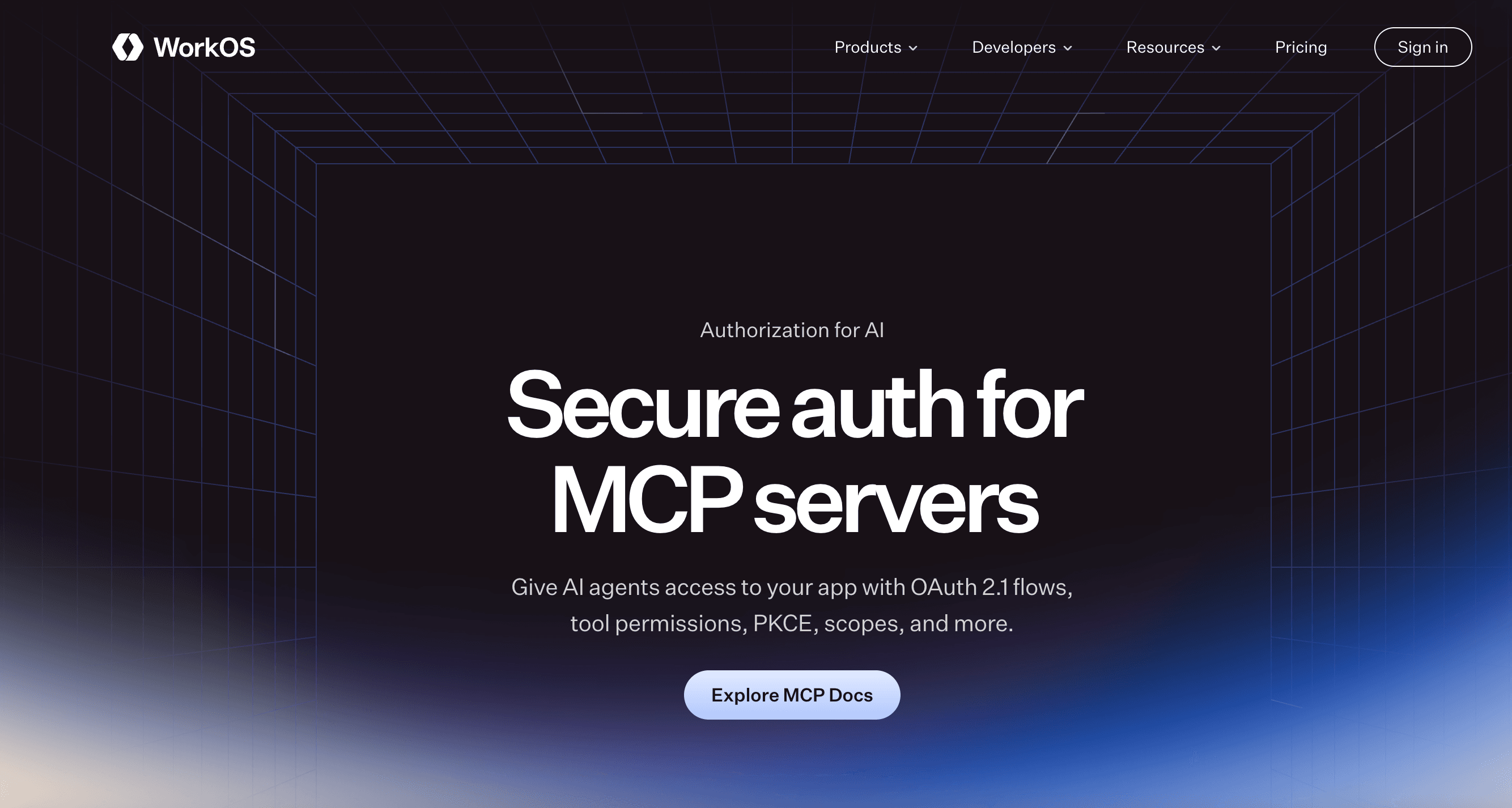WorkOS MCP servers hompage