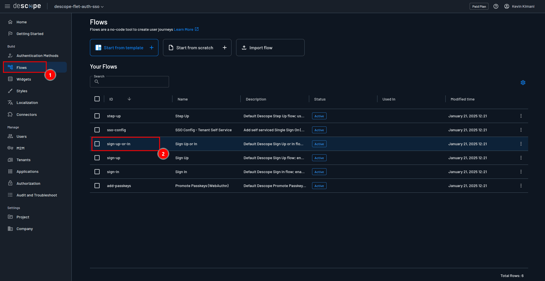 Fig: Open a flow in the editor