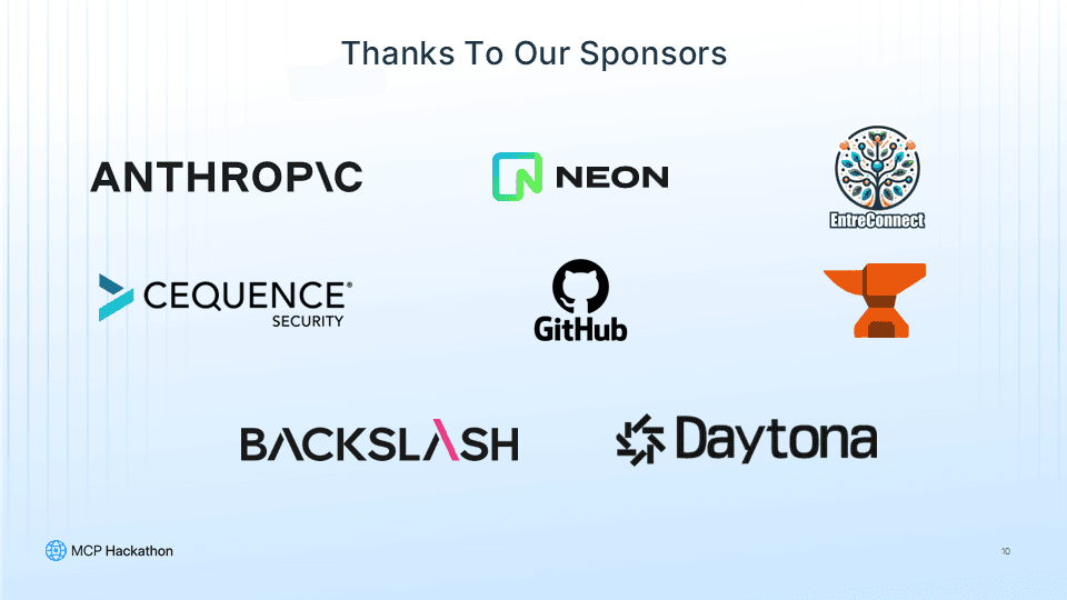MCP Global Hackaton sponsors
