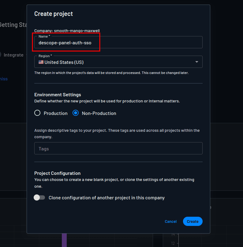 Fig: Providing project details